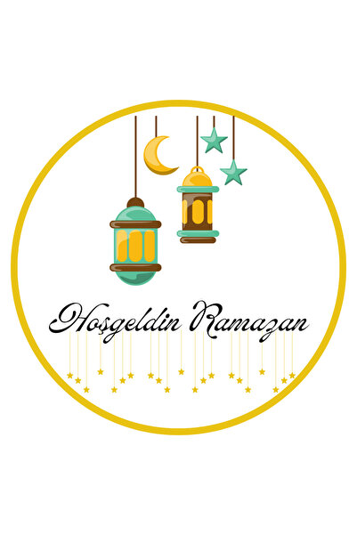 Tibetco Hoşgeldin ramazan süsü etiket paketlemelerin, bardakların ,üzerine st...