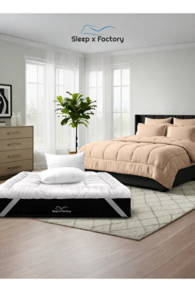 Sleep x Factory Luxury Hotel Bedding Bundle – Topper 14cm + Comforter Set + 2...