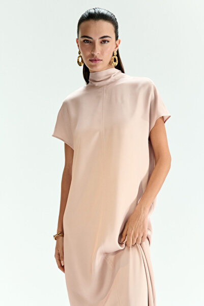 H&M Şal Detaylı Maksi Elbise