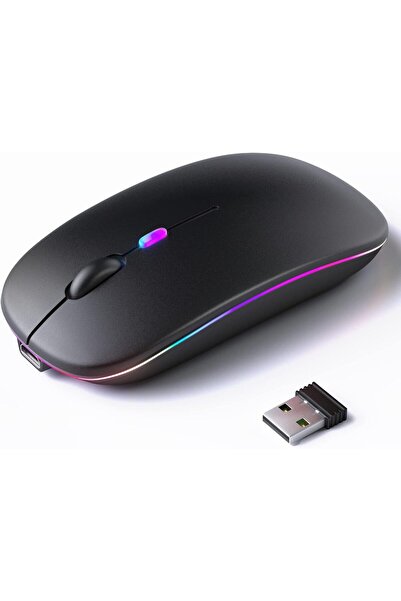 NECOMI ماوس لاسلكي بتقنية بلوتوث، وضع مزدوج صامت (بلوتوث 5.1 + 2.4 جيجاهرتز)،...