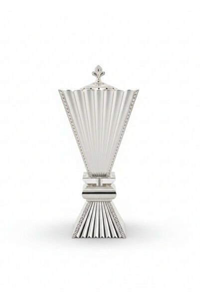 SQUALO مبخرة لورين الفضية الكلاسيكية – ارتفاع 28 سم – عرض 14 سم