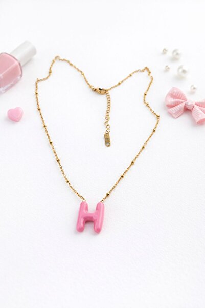 Archhazel Jewelery Letter H Elegant Steel Necklace