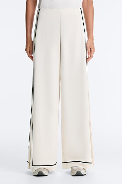 Oysho Kontrast Piping Detaylı Yumuşak Dokunuşlu Modal Geniş Paça Pantolon