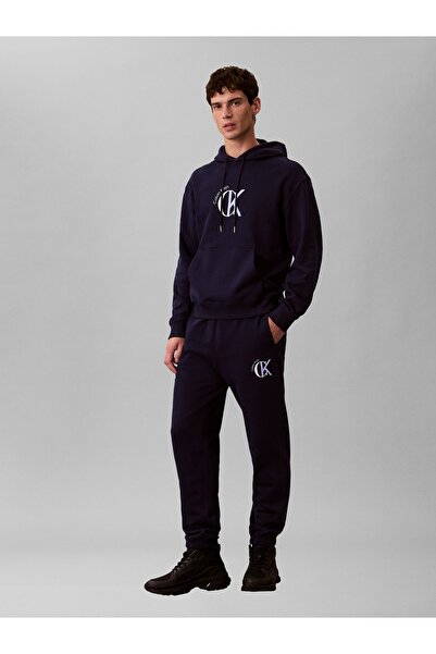 Calvin Klein Men's Regular Fit Elastic Waist and Cuffs 100% Cotton Navy Blue ...