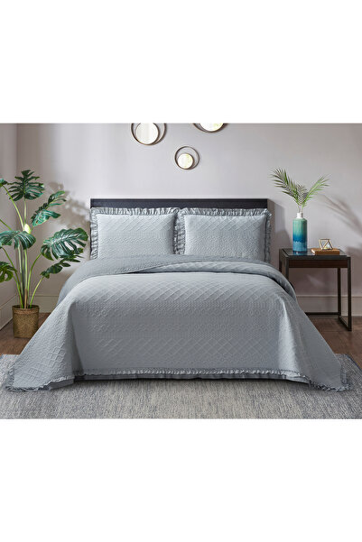 Valensi Home Roma Çift Kişilik Yatak Örtüsü - Gri