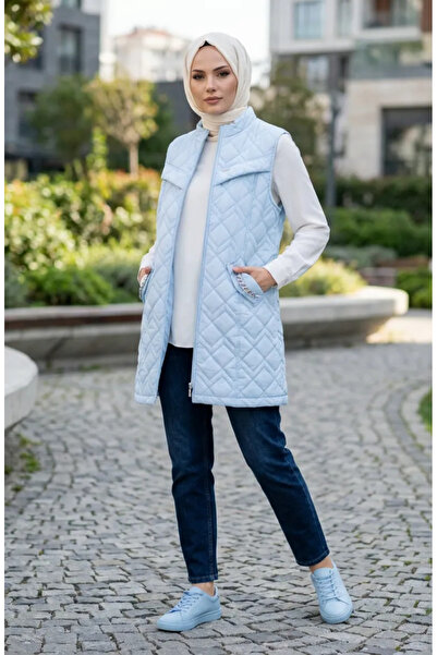 sefamerve Quilted Vest 4949-06 Blue