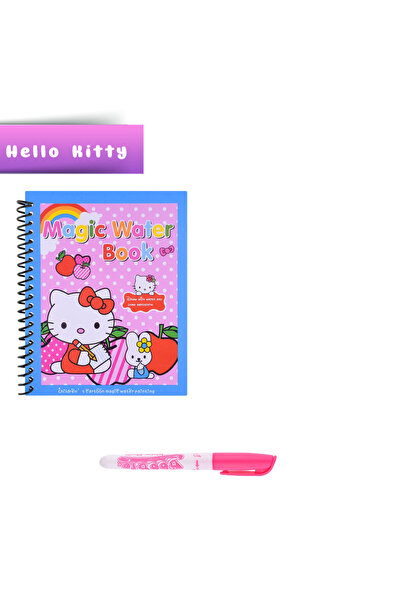Pitikot Carte de colorat cu apa Magic Book , Reutilizabila, plina de culori vibrante, Hello Kitty