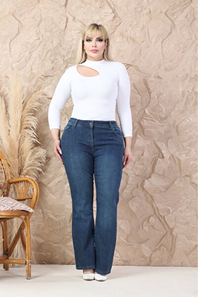 EYLÜLXXL Spanish Legs Large Size Jeans Pants