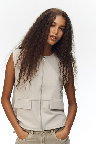 H&M Büzgü Bağı Detaylı Jarse Üst