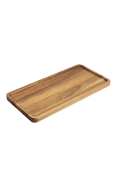 Carrefour Home Carrefour Home rectangular tray, Acacia wood, 40x20x2 cm, Beige