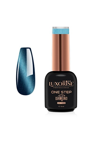 LUXORISE Semi-permanent One Step Diamond Magnetic Nail Polish - Electric Aqua...
