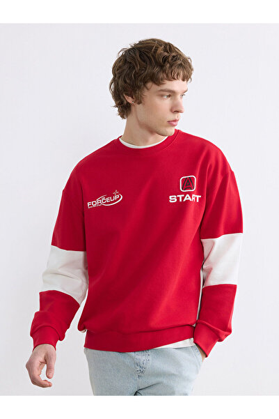 LC Waikiki Özmarka New Season Crew Neck Printed Men's Sweatshirt