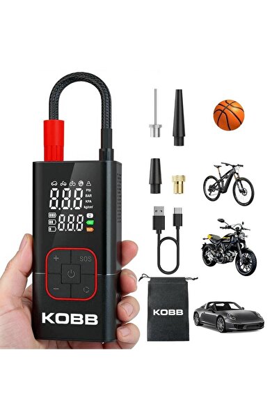 KOBB KB412 Li-ion Şarjlı 150 PSI Dijital Göstergeli Akıllı Lastik Şişirme Pom...