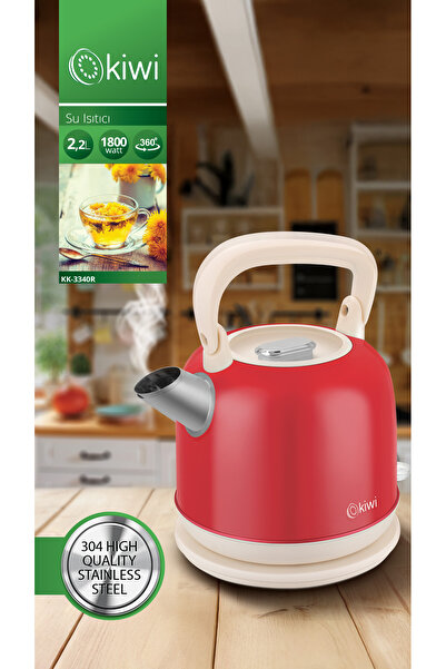 Empressco Paslanmaz Çelik Retro Su Isıtıcı Kettle 2,2 Litre