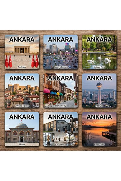 wonderlike Ankara Temalı 9'Lu Buzdolabı magneti