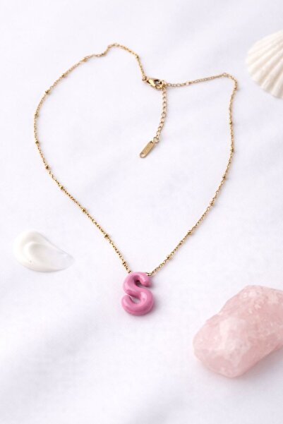 Archhazel Jewelery Elegant Steel Necklace with Letter S