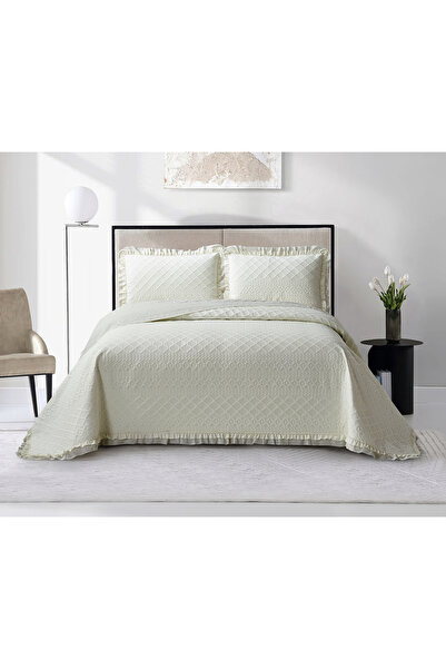 Valensi Home Roma Çift Kişilik Yatak Örtüsü - Krem