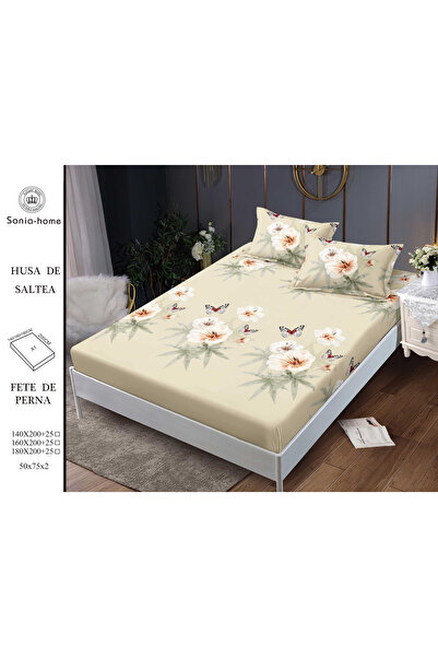 FIONNA.RO Stretchy Duvet Cover and Pillowcases Made of Finet 160x200cm - Crea...