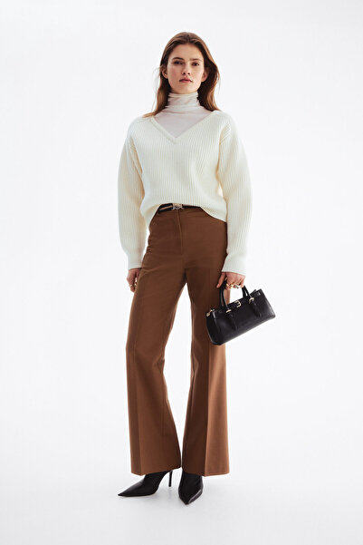 H&M Kemerli Çizme Paça Pantolon