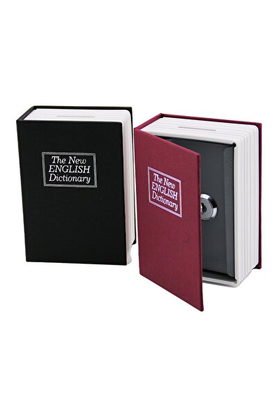 Go İthalat Large Book-Shaped Lockable Safe - Money Box - 180X115X55Mm (5343)