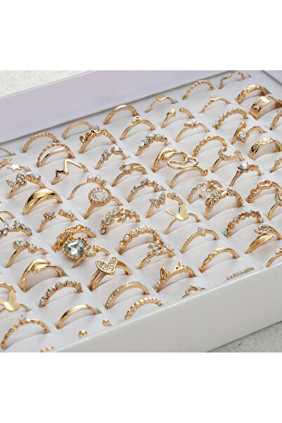 Ervalina مجموعة من 3 خواتم حجرية وحلقات مفصلية (شحن مختلط)