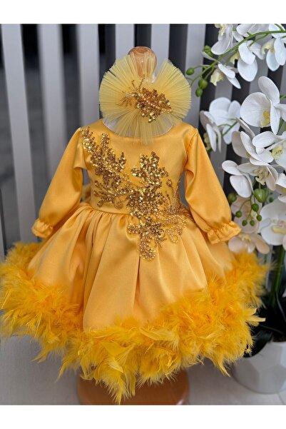 Inovius Rochita botez Anne galbena - DPH27 - Marime: 9-12 Luni Maneca Lunga