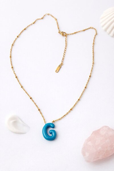 Archhazel Jewelery Elegant Steel Necklace with Letter g