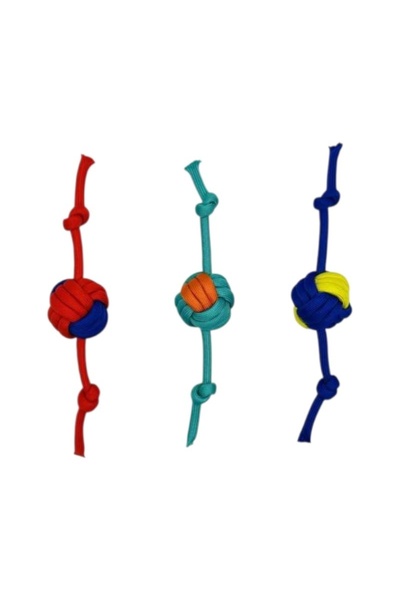 FOXMAG24 Set de 3 jucării de dresaj pentru câini, cu minge și frânghie, multi...