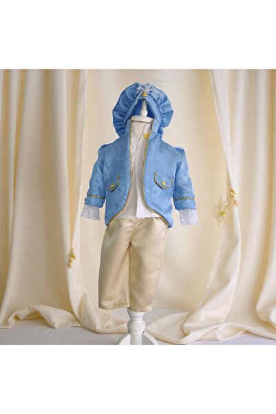 Inovius Costum Pentru Botez, Gentlemanul Marii, 4 piese, Bleau - Gabb3 - Mari...