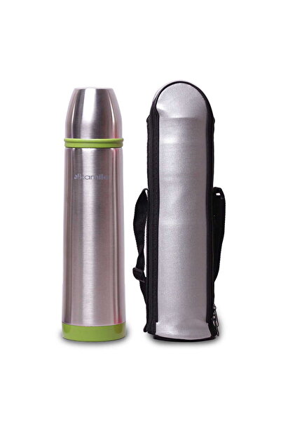 Kamille Termos vidat, oțel inoxidabil, capac-cupă, 1L, roșu/violet, 32,5x8,5cm