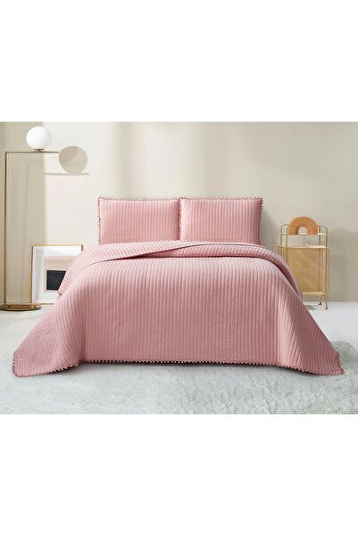Valensi Home Venedik Çift Kişilik Yatak Örtüsü - Pudra
