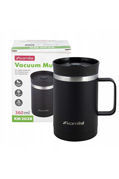 Kamille Thermos Mug KM-2038, stainless steel, 360ml, leakproof