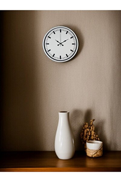 Lunaev ساعة حائط بيضاء قياسية مقاس 36 سم