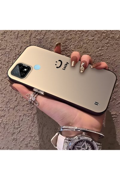 CHICASELUX Realme C21 Compatible Simple Written Smiley Face Case, Ins Style R...