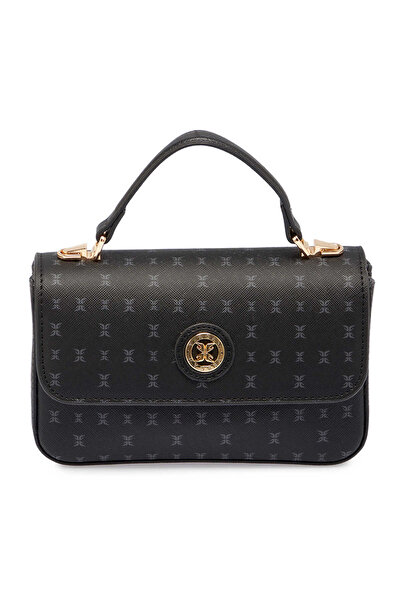 Tergan Siyah Print Kadın El Çantası - S26Y1PR09154-T0E