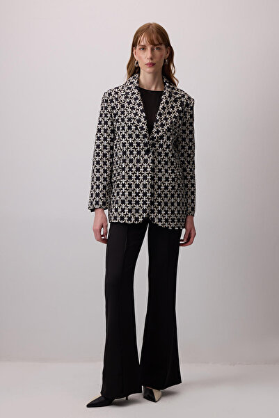 Touché Privé Lock Patterned Blazer Jacket