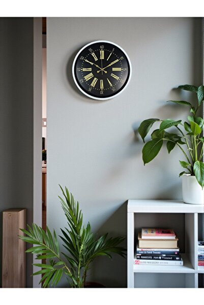 Leyaton 36 cm White Decorative Wall Clock Lwlhm-Ytrs345