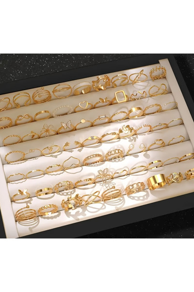 Ervalina مجموعة من 3 خواتم متنوعة (شحن مختلط)