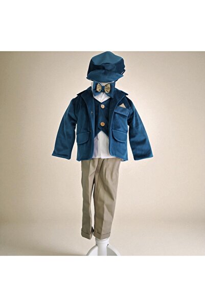 Inovius Costum Pentru Botez, Micul Aristocrat, 5 piese, Albastru - Gabb5 - Ma...