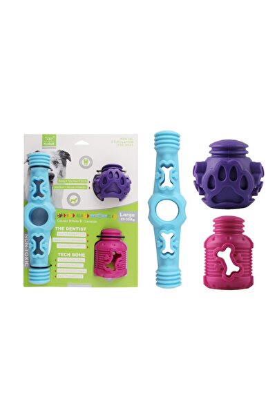 FOXMAG24 Set de jucării interactive pentru câini, 3 piese, multicolore