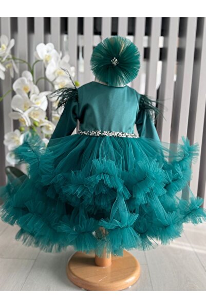 Inovius Rochita botez Anne verde smarald - DPH26 - Marime: 0-3 Luni Maneca Lunga