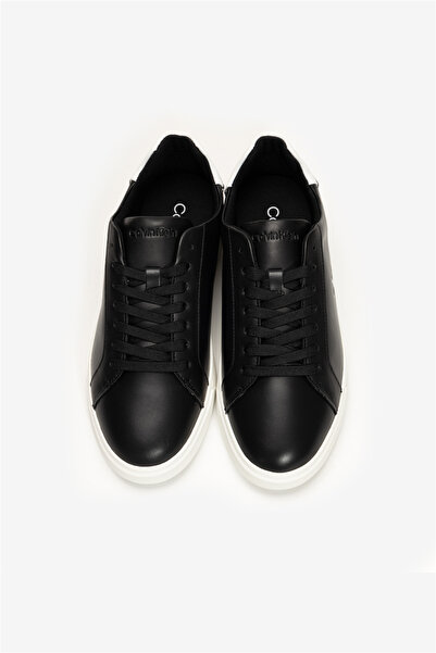 Calvin Klein Low Pro Cup Laceup Lth Moire Kadın Sneaker Siyah