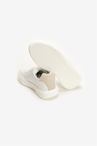 Calvin Klein Chunky Cupsole Laceup Lth Bt Aop Erkek Sneaker Beyaz