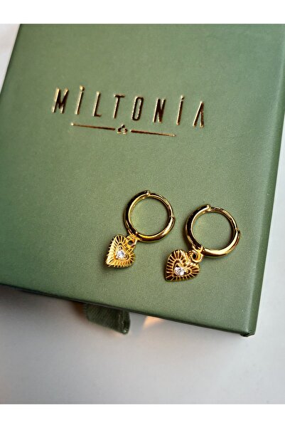 Miltonia Kalp Sallantılı 925s Gümüş Küpe