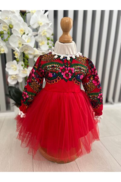 Inovius Rochita Etno Ann - DPH04 - Marime: 6-9 Luni Maneca Scurta