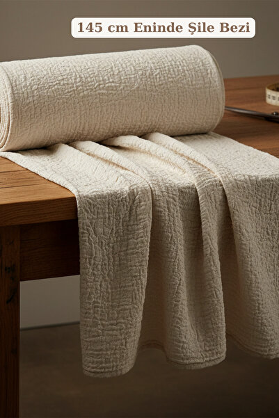 Morlay 100% Cotton Raw Beige Şile Cloth Fabric, Organic Washed Cotton Şile Cloth