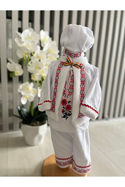 Inovius Costum botez, model traditional - DPH399 - Marime: 9-12 luni