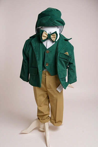 Inovius Σμαραγδί βελούδινο Βελούδο βάπτισης - DPH314 - Μέγεθος: 3-6 μηνών