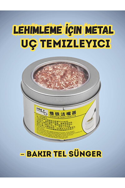 RoboPazar Metal Lehim Ucu Temizleme Teli (Bakır Tel Sünger)