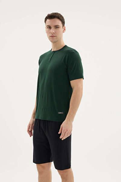 KLY New Season Men's Reçme Collar Shorts Set